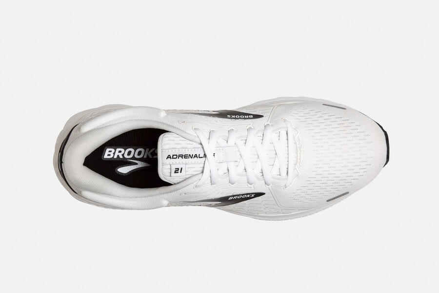 Brooks Adrenaline GTS 21 Road Running Shoes Mens White/Black 932645-YQK